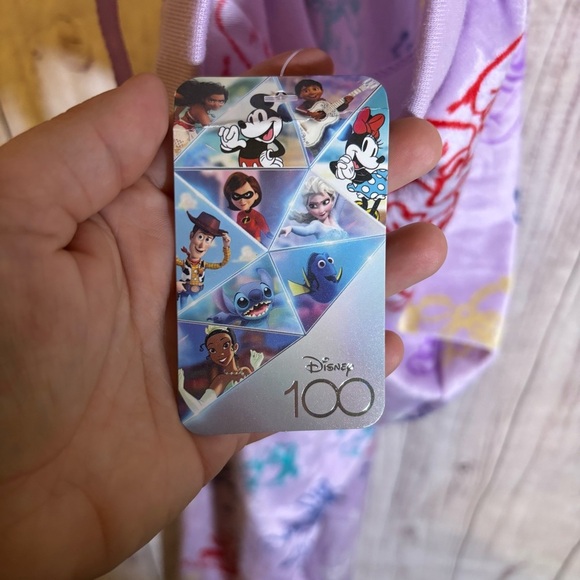 Disney 100th anniversary fleece Drawstring Waist Purple Lounge Pants NWT XXL - Picture 4 of 6